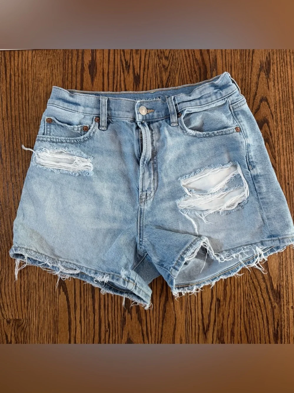 American Eagle Outfitters BUNDLE - Button Skort & Distressed Denim Shorts Size 4 - Picture 4 of 6